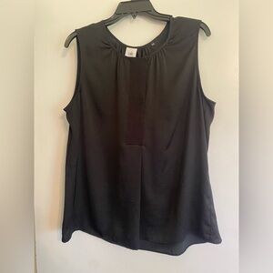 CAbi Sleeveless Black Snap Blouse- Size L